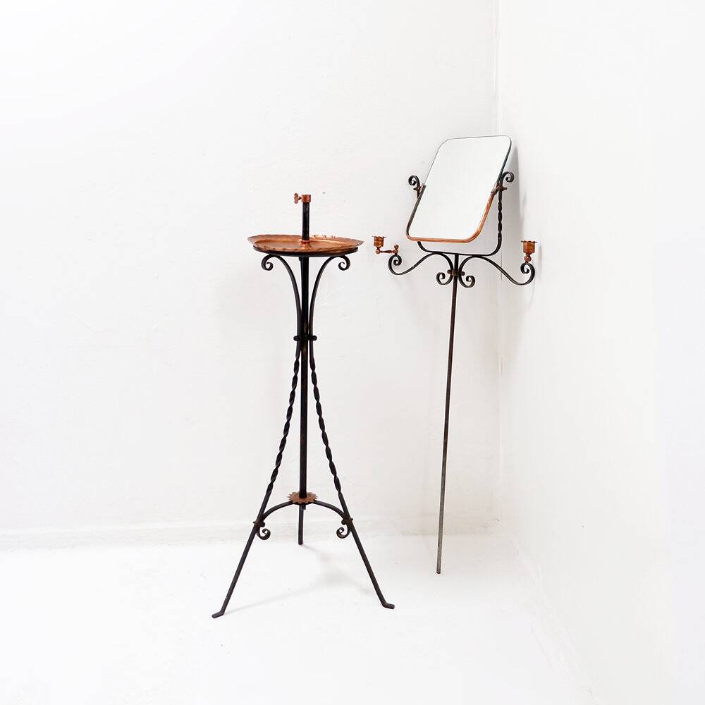 French barber mirror from the 1930s