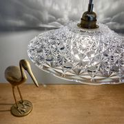 Vintage glass pendant lampshade - tableware collection -