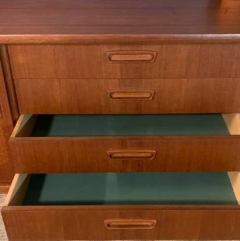 Vintage Scandinavian sideboard, vintage teak sideboard