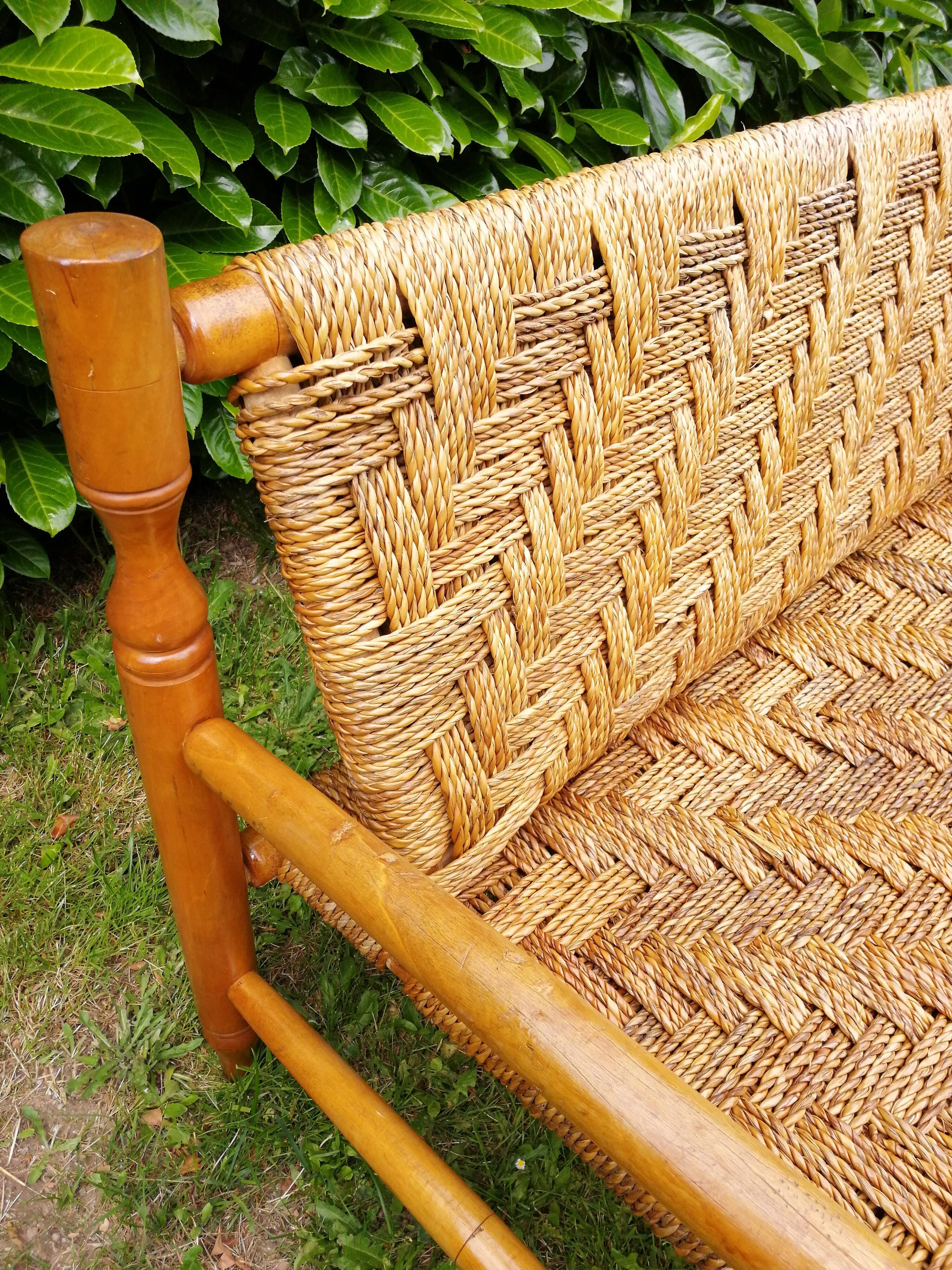 Wooden sofa and rope 50s