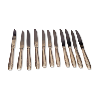 Coffret de 11 couteaux métal argent