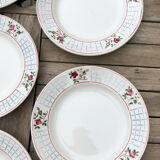 Set of 7 flat plates christiane sarreguemines and digoin