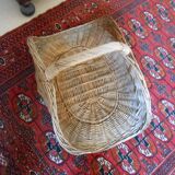 Wicker wood storage basket