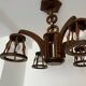 50s wooden chandelier
