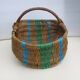 Rattan and scoubidou basket 60s