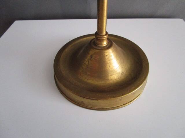 Antique brass and glass paste tulip lamp