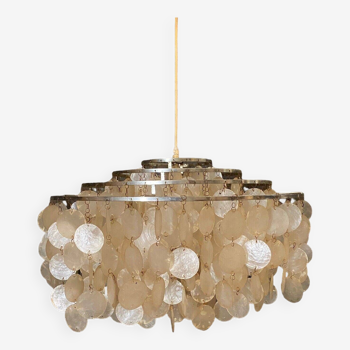 Fun Verner Panton mother-of-pearl chandelier