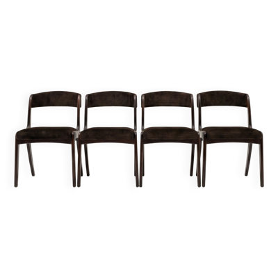 Lot de 4 chaises Baumann modèle Gondole - 1960