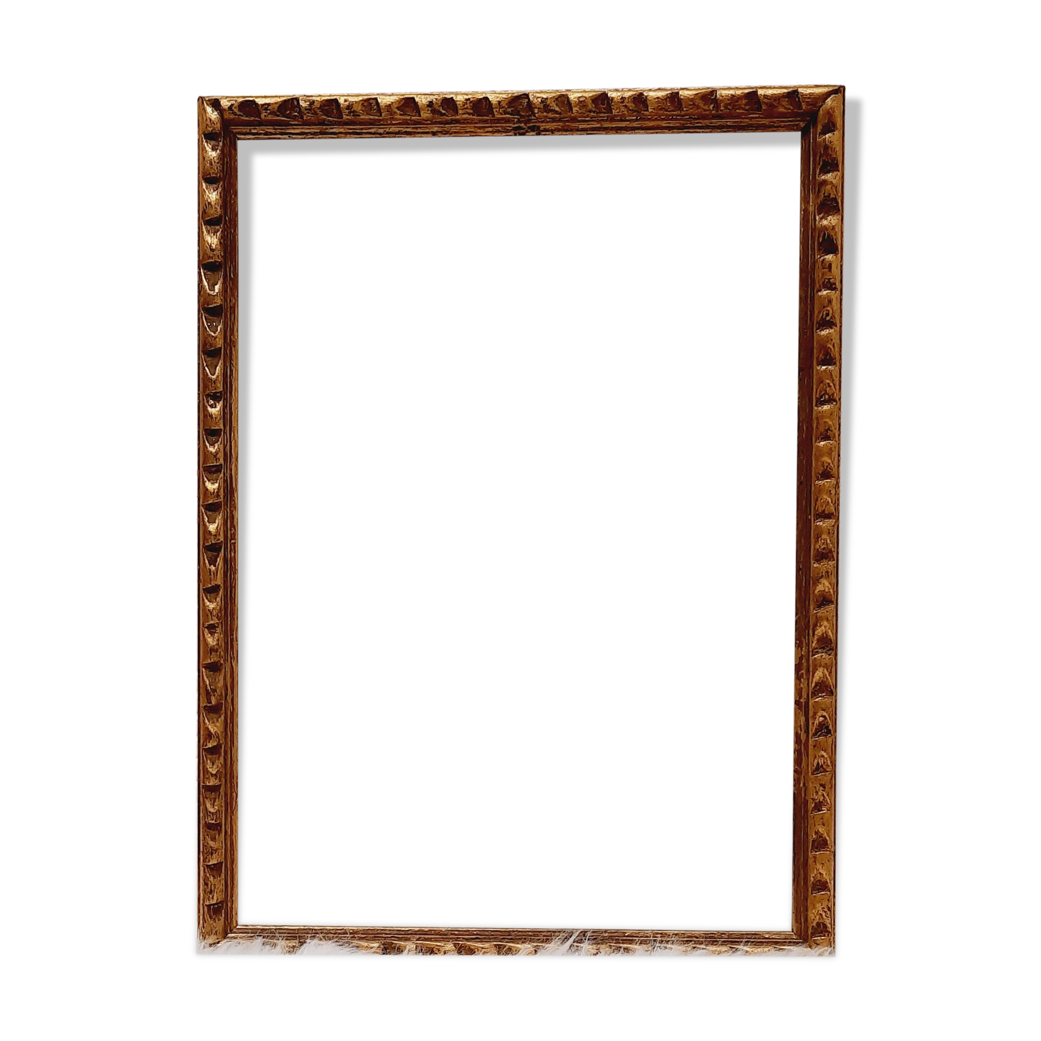 Golden wood frame with godrons
