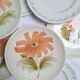 Assiettes à dessert Longwy et St Amand décore de fleurs
