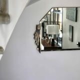 Bevelled mirror from the Art Deco period and style, 1930-40.