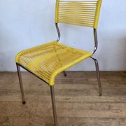 Series of 4 vintage chairs scoubidou of the 1950s