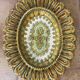 Oval serving dish with gadroons in faience or polychrome majolica.