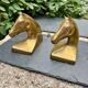 Pair of brass Art Deco horse bookends