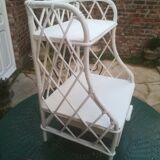 White rattan shelf
