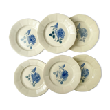 6 flat plates digoin sarreguemines model "cannes"