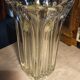 Thick molded glass vase, 50s