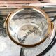 Champagne bucket glass and metal silver flagship for christofle