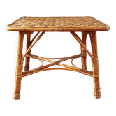 Table basse en rotin, 1950