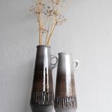 Mid-century modern art ceramic vases by Ingrid Atterberg for Upsala-Ekeby, 1970s, set of 2