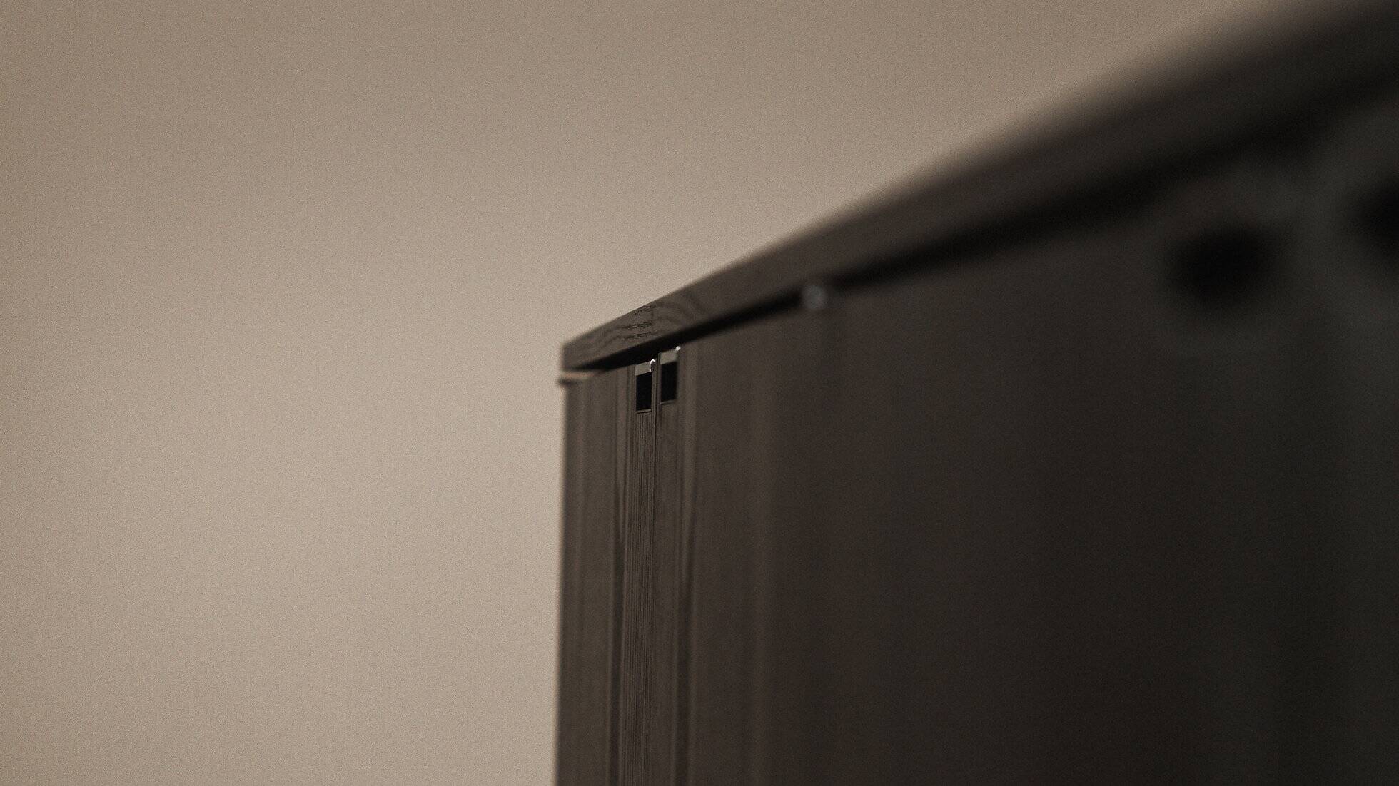 Florence Knoll sideboard in black oak and chrome for Knoll International, 1960s