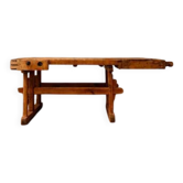 Établi industriel vintage en bois pour menuisier