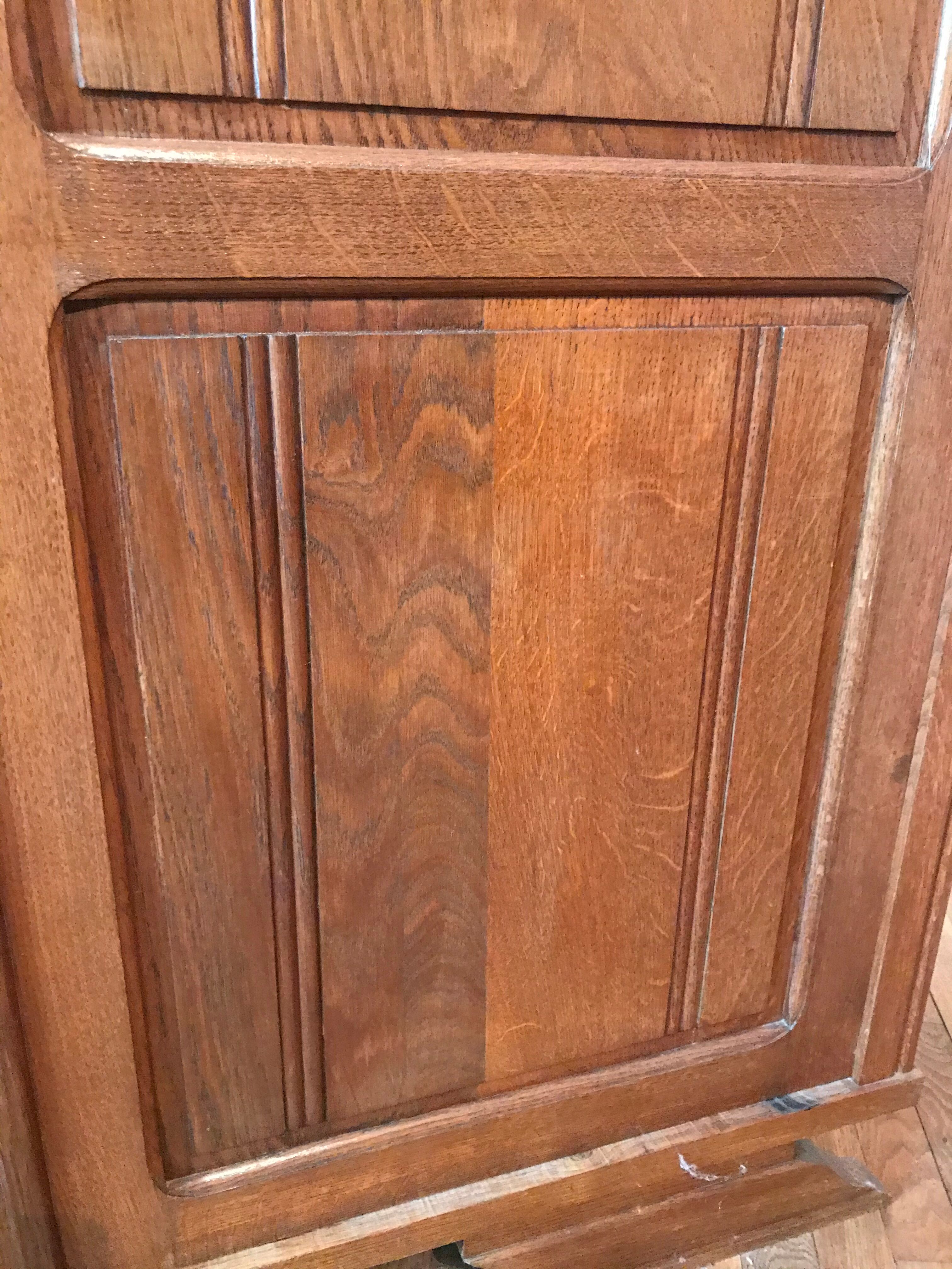 Wardrobe - Solid oak penderie Art Deco era