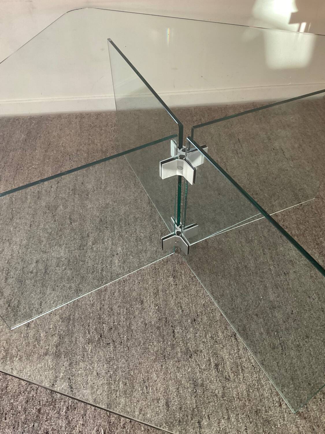 Vintage Ikea glass coffee table
