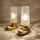 Pair of vintage table lamps, bubble glass, 70s