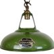 Suspension industrielle en émail vert de Coolicon, années 1950