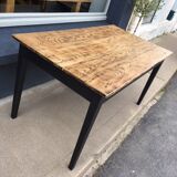 Black farm table and rough top