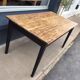 Black farm table and rough top