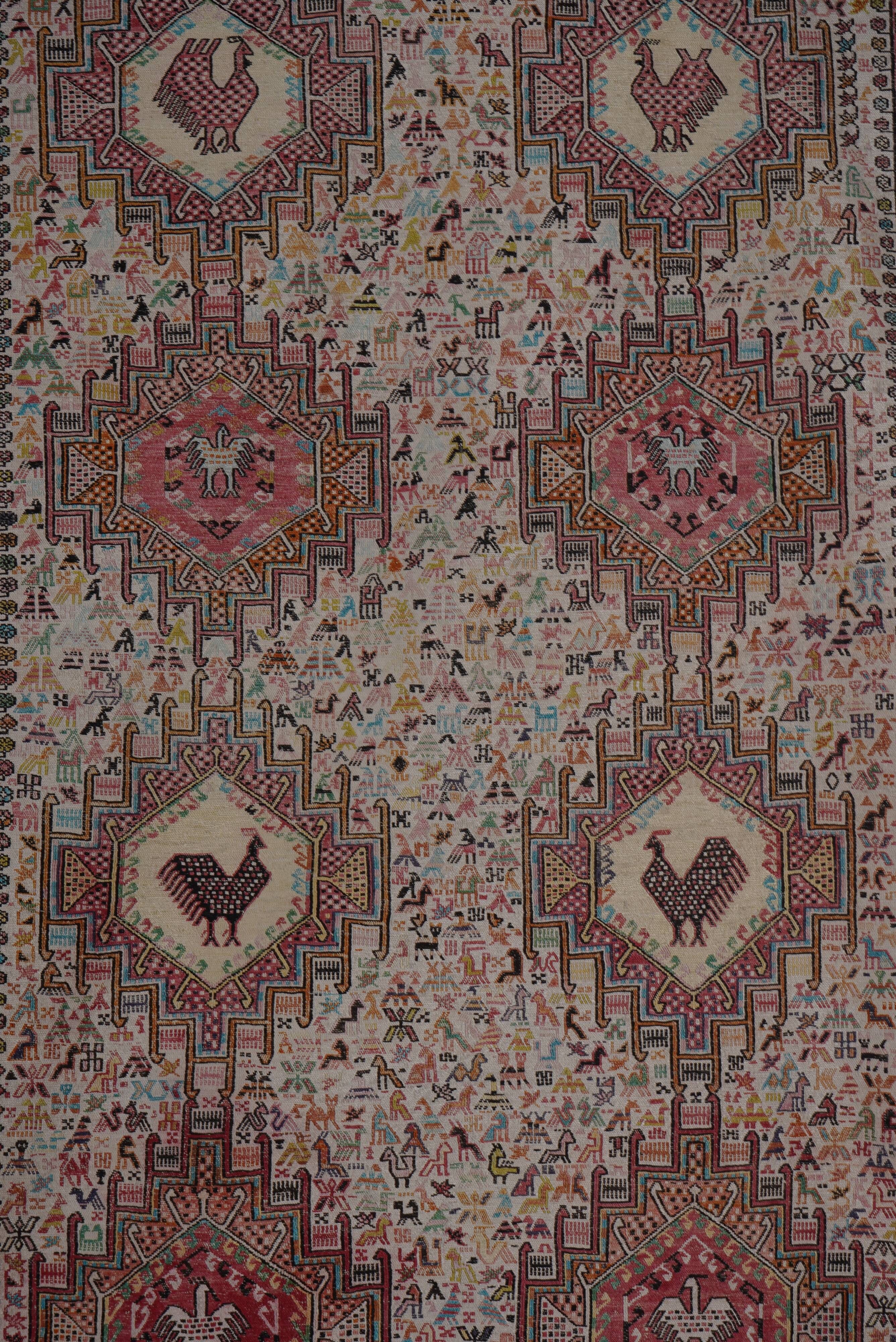 Vintage Turkish Oushak Handwoven Rug 123x195 cm