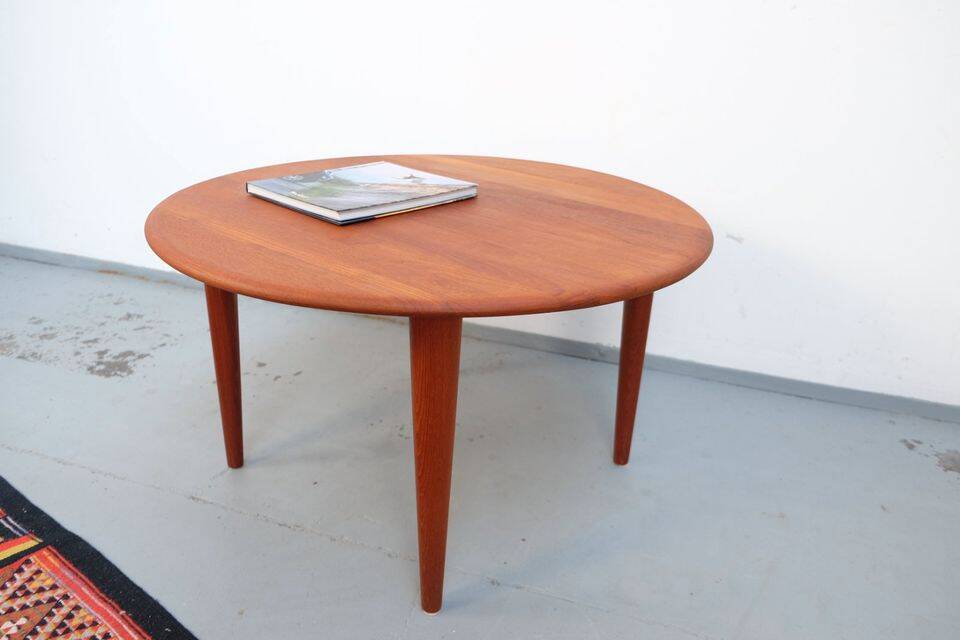 Table basse Wikkelso, teck, années 1960/70, Danemark