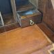 1930's Queen Anne walnut veneer secretary – slanted drop-down desk –