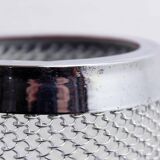 Vintage glass and metal ice bucket