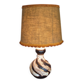 large ceramic lamp from the 70s with retro lighting