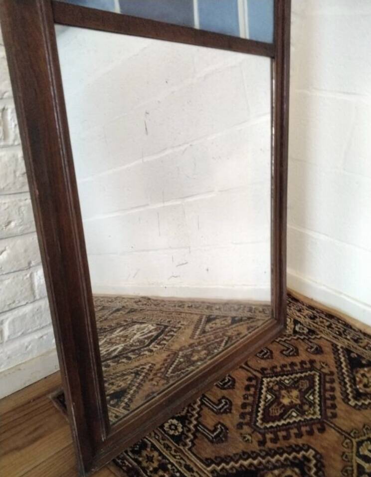 Trumeau mirror with abstract decoration