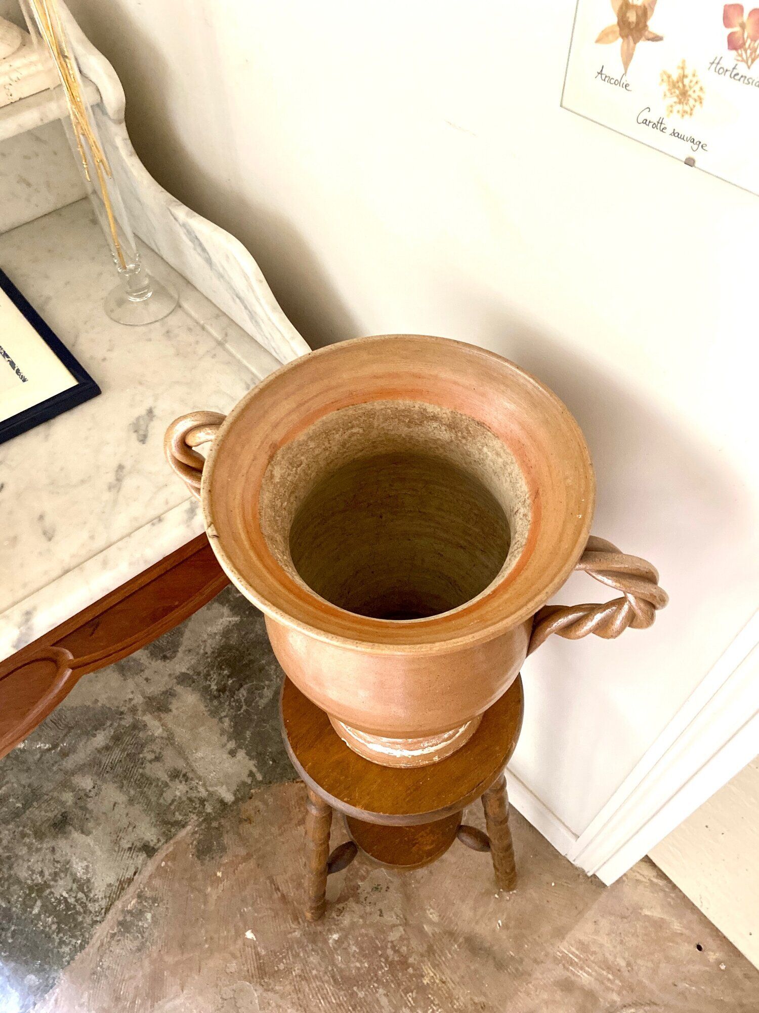 Glazed stoneware amphora