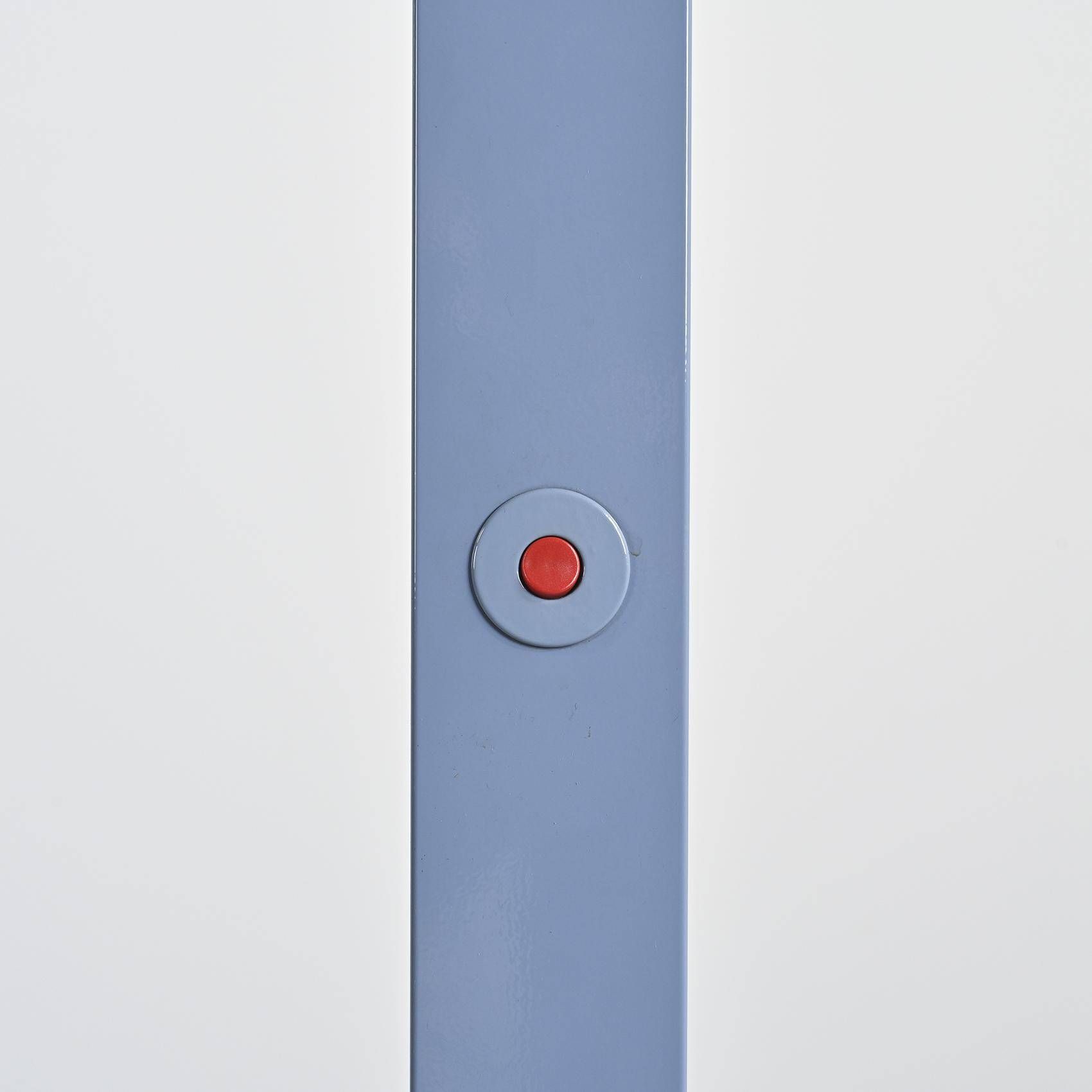 ID-S floor lamp in gray lacquered metal by Ettore Sottsass, Zumtobel, circa 1987