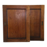 Paire de portes coulissantes chêne vintage