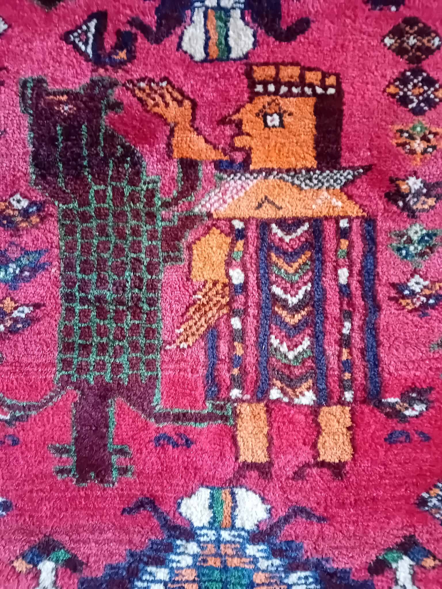 Handmade Qashqai Persian rug 150x111cm