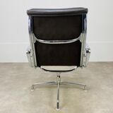 Armchair Ea 216 Eames edition Herman Miller brown leather