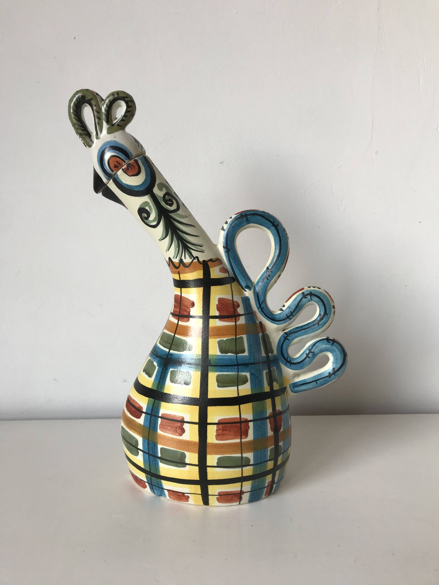Zoomorphic ceramic bottle, Kéraluc, Georges Allier, 1950s
