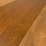 Table scandinave ronde vintage à pied central étoile extensible Baumann