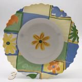 6 hollow plates "luminarc" with flower motifs.