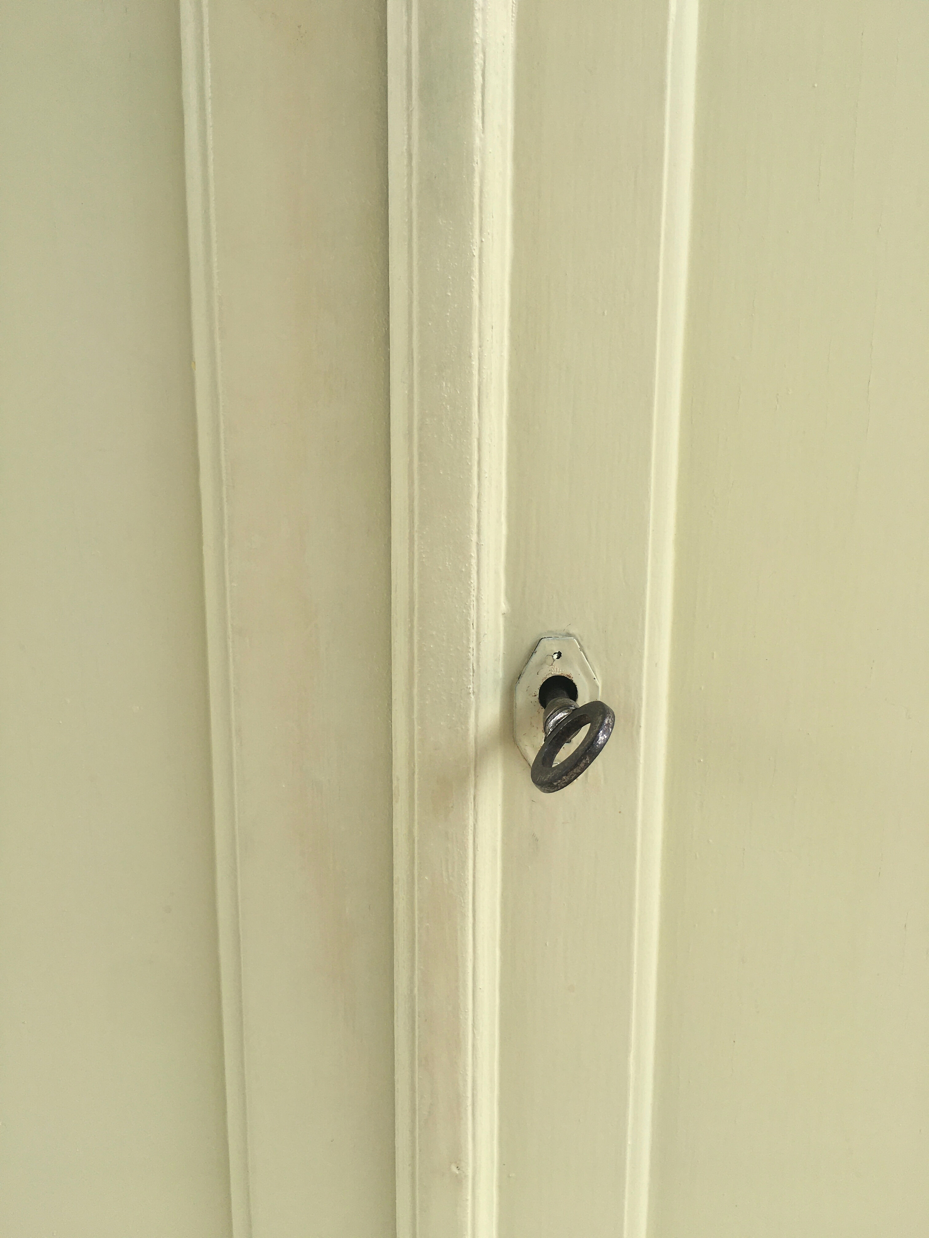 Parisian yellow wooden wardrobe