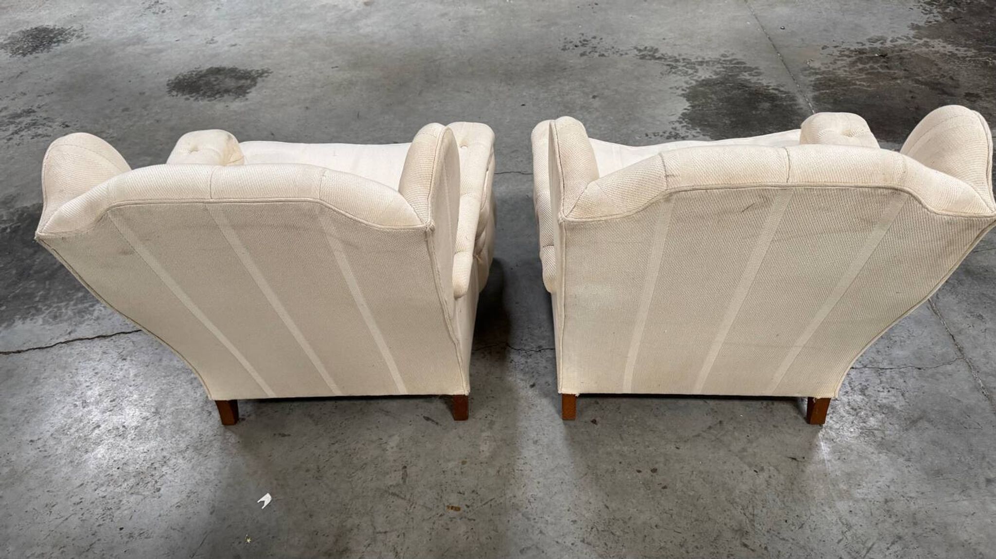 Vintage wingback armchairs