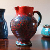 Ceramic pitcher of the potters of Accolay multicolored