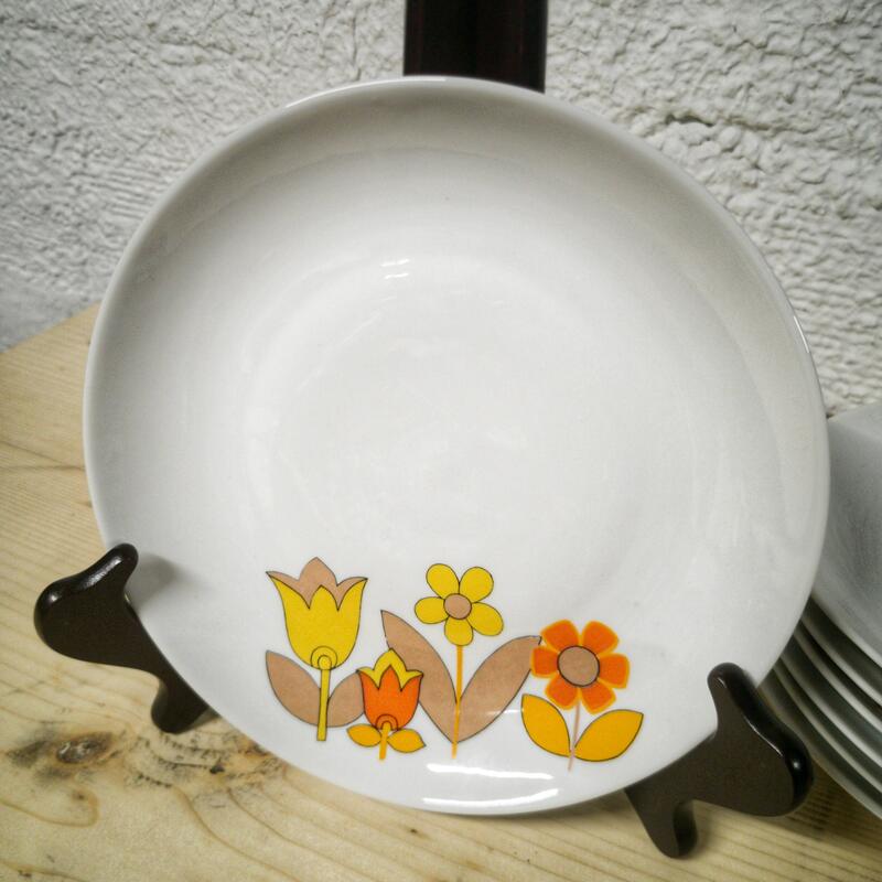 6 dessert plates Porcelaine L.Lourioux